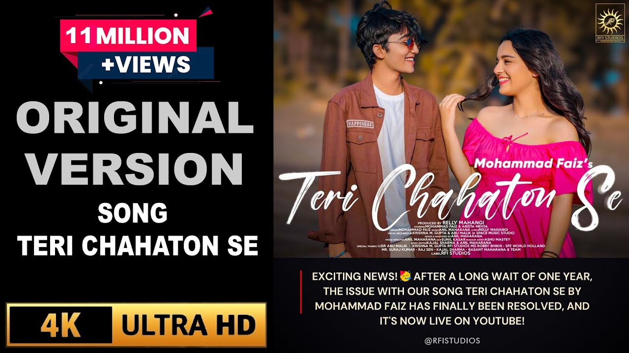 TERI CHAHATON SE | MOHAMMAD FAIZ Ft ARISTA MEHTA | MUSIC BY: ANIL MAHARANA | THE ORIGINAL VERSION |