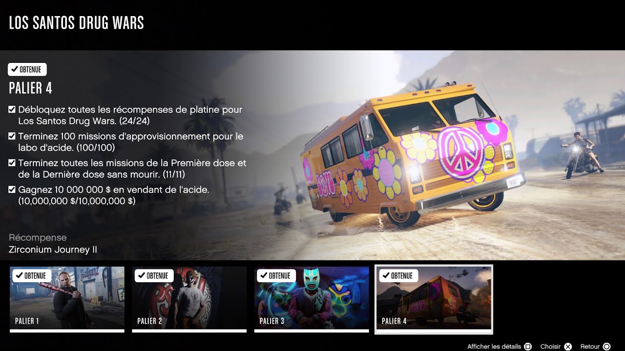 Mode carrière Drug Wars GTA Online (100 réapprovisionnement , défi platine , mission fooliganz..)