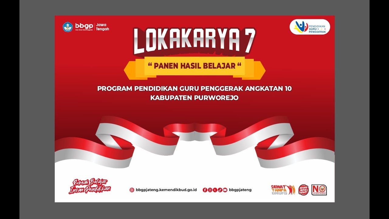 LOKAKARYA 7 PANEN HASIL BELAJAR GURU PENGGERAK KAB PURWOREJO