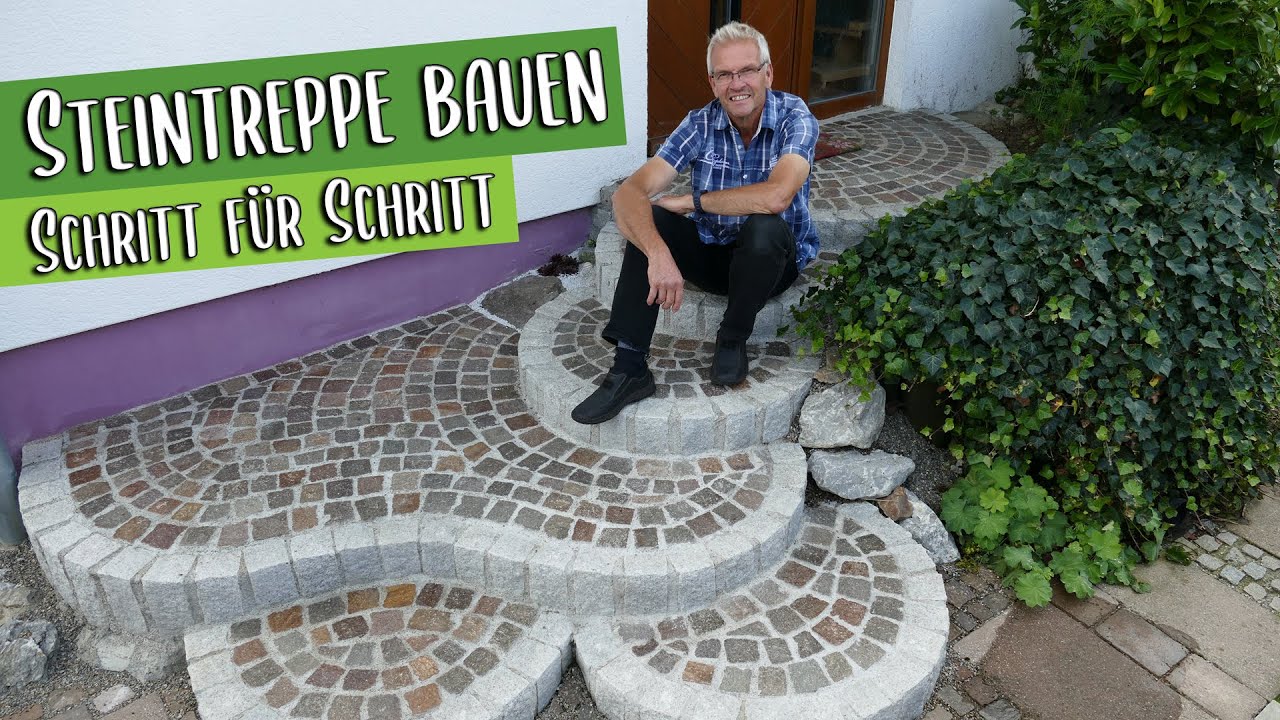 Stein-Treppe selbst bauen - Palisaden setzen einfach erklärt | Balkon Garten Tiere