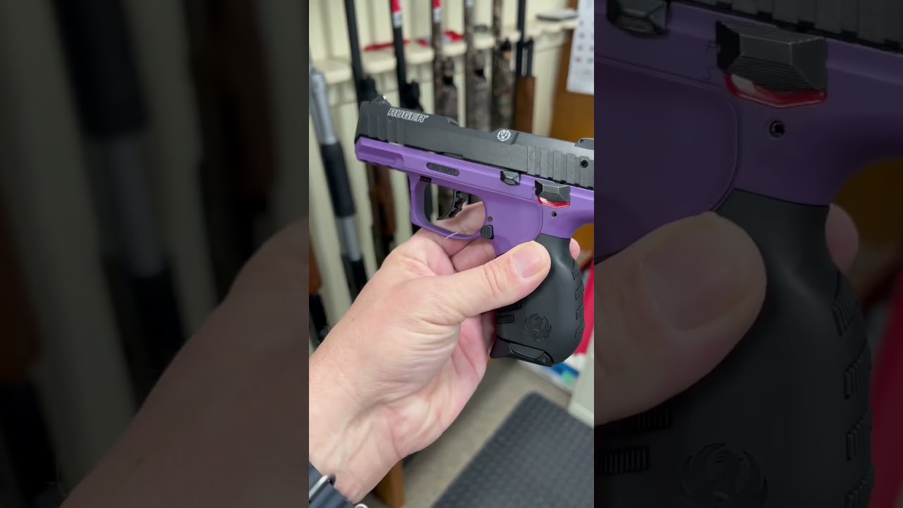 RUGER SR22 BLACK / PURPLE .22 LR 3.5-INCH 10RD ADJUSTABLE SIGHTS TALO EXCLUSIVE. #guns #shorts