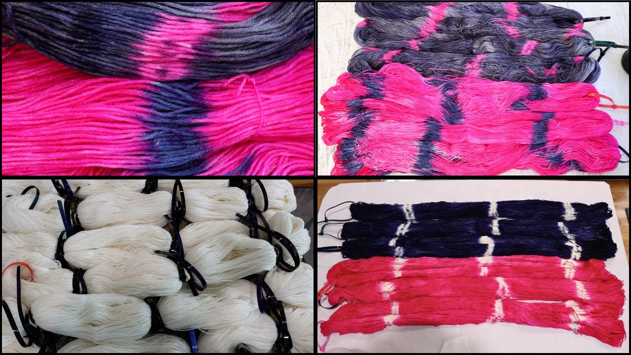 Dyeing Inverted Colorways with Resist Dyeing; Magenta & Navy! (Dyepot Weekly 614)