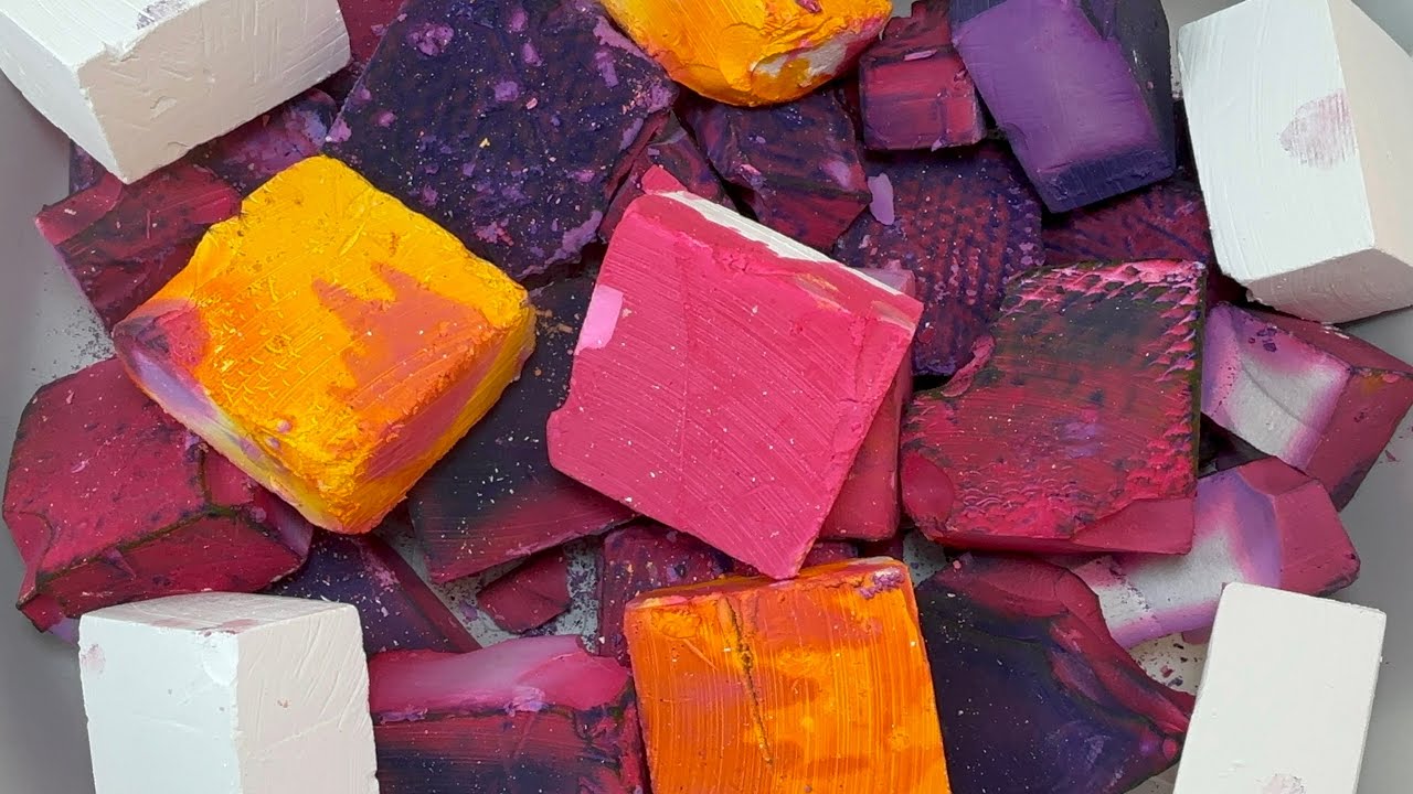 Dyed Softes Chalk and Crispy Plain | Oddly Satisfying 