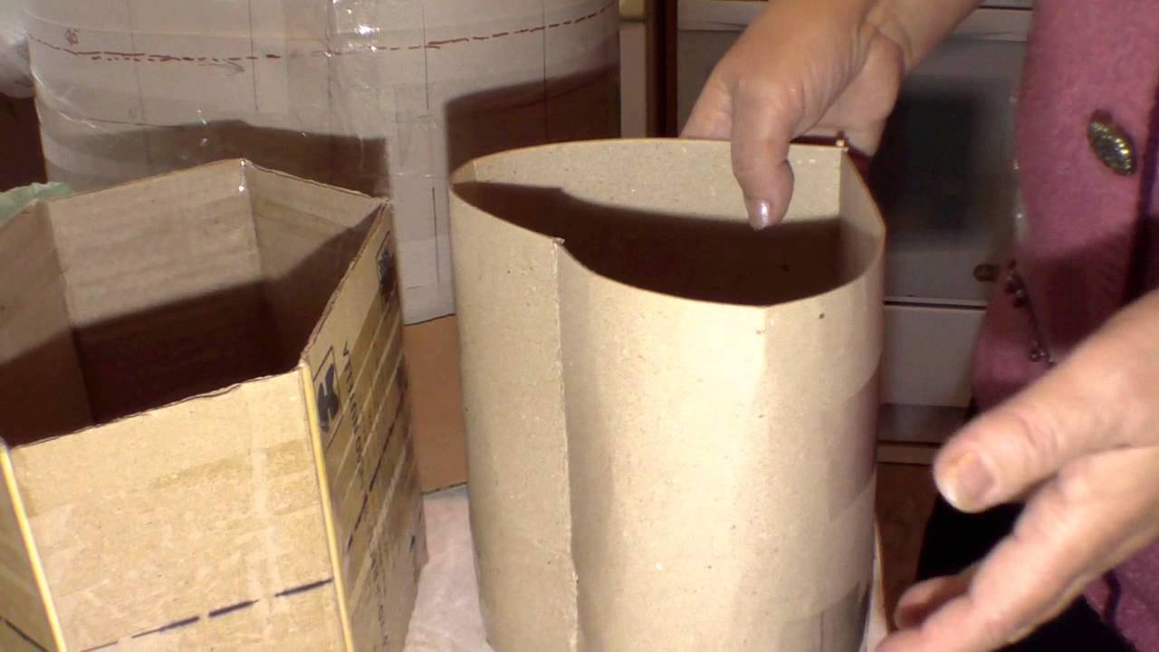 Изготовление картонной формы для плетения из газет. Часть 2.