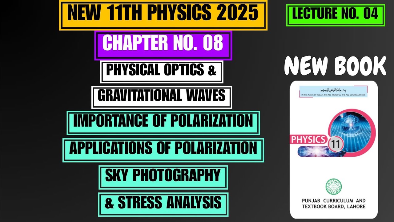 Importance & Applications of Polarization | Chapter no. 08 | New 11th Physics 2025