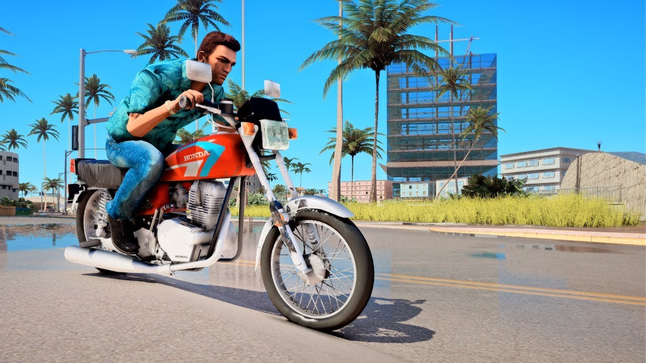 GTA: Vice City Remastered 2023 HONDA 125 Gameplay With Tommy Vercetti (GTA 5 PC Mod)