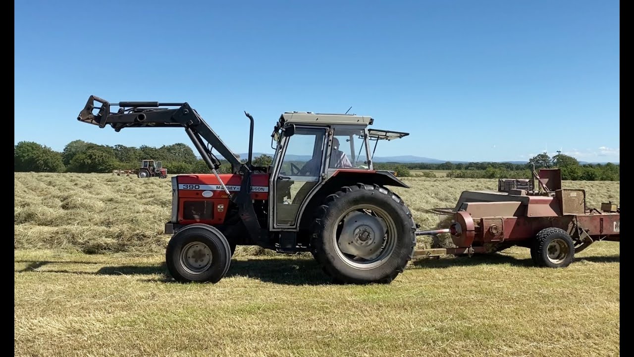 Hay 2022. Small baling the traditional way with Masseys and an International 440.