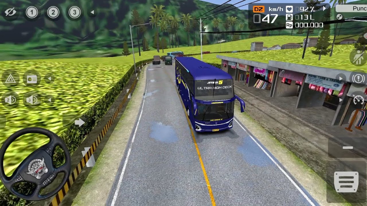 Scania jet bus drive through nepali village in bus simulator Indonesia 🎮 Game 