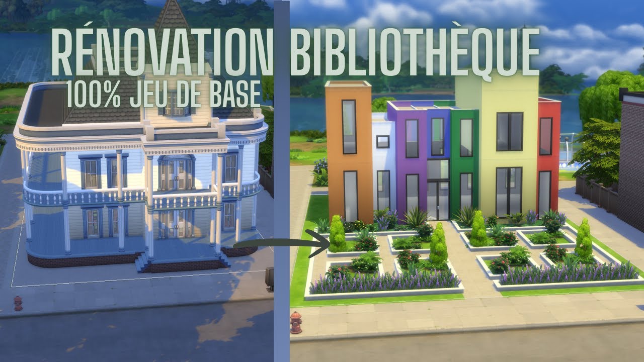 📚 Une bibliothèque en forme de livres ! | Sims 4 – Part 1 | SPEEDBUILD