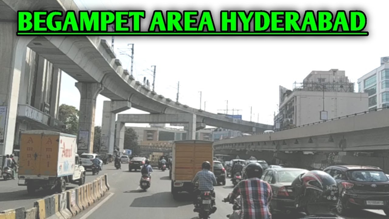 Begampet area main road view Hyderabad city || Begampet Hyderabad city || PrashiModi
