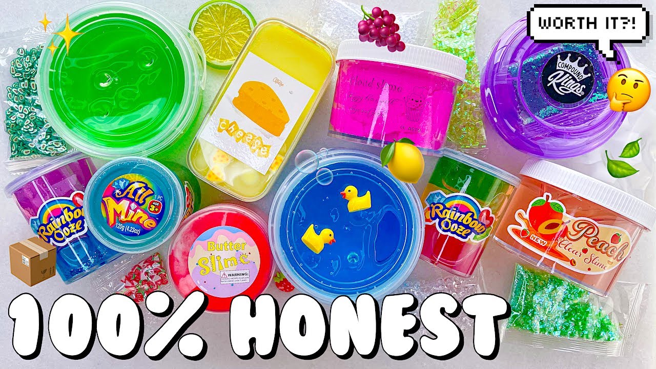 Обзор Amazon Slime 📦 Новые прозрачные слаймы и многое другое! Оцените их по шкале от 5 звёзд ⭐️