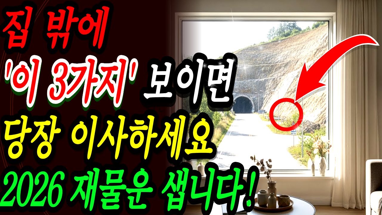 집밖에 '이 3가지' 보이면 당장 이사하세요! 2026 금전운 다 막힙니다｜재물운｜돈복 터지는 집풍수