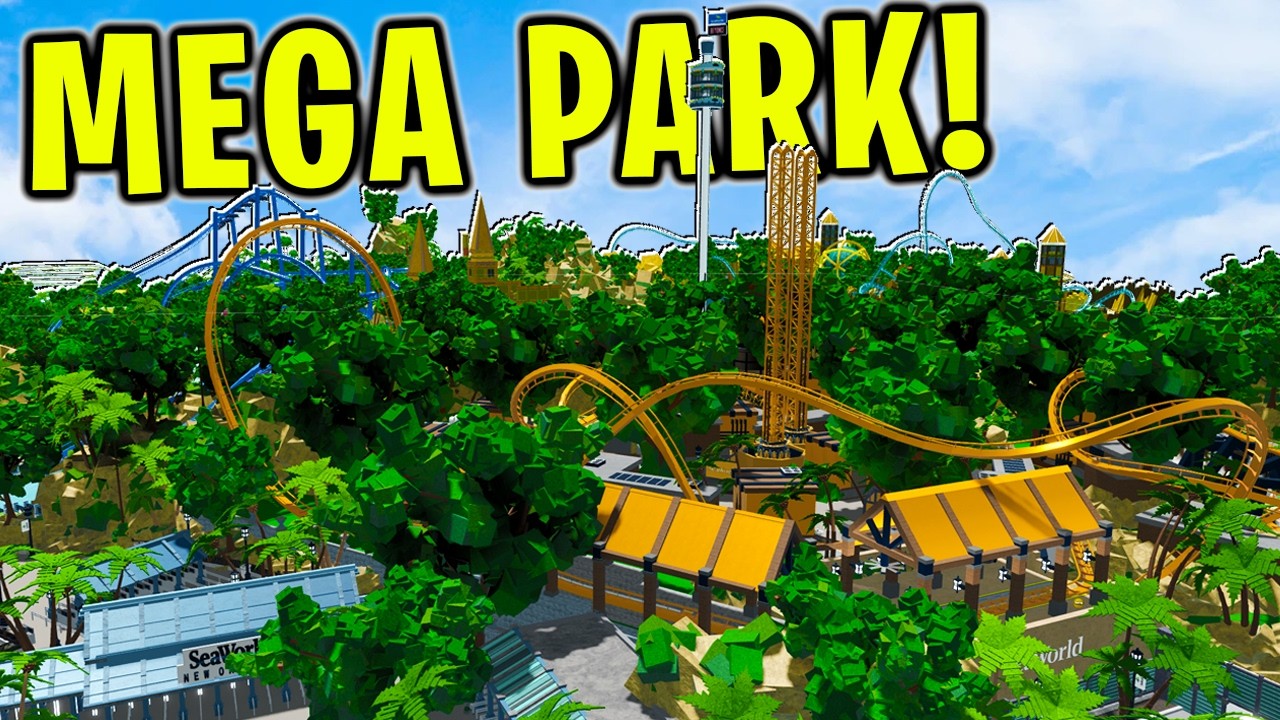 I Visited a SEA WORLD Mega Park In Theme Park Tycoon 2! 😊
