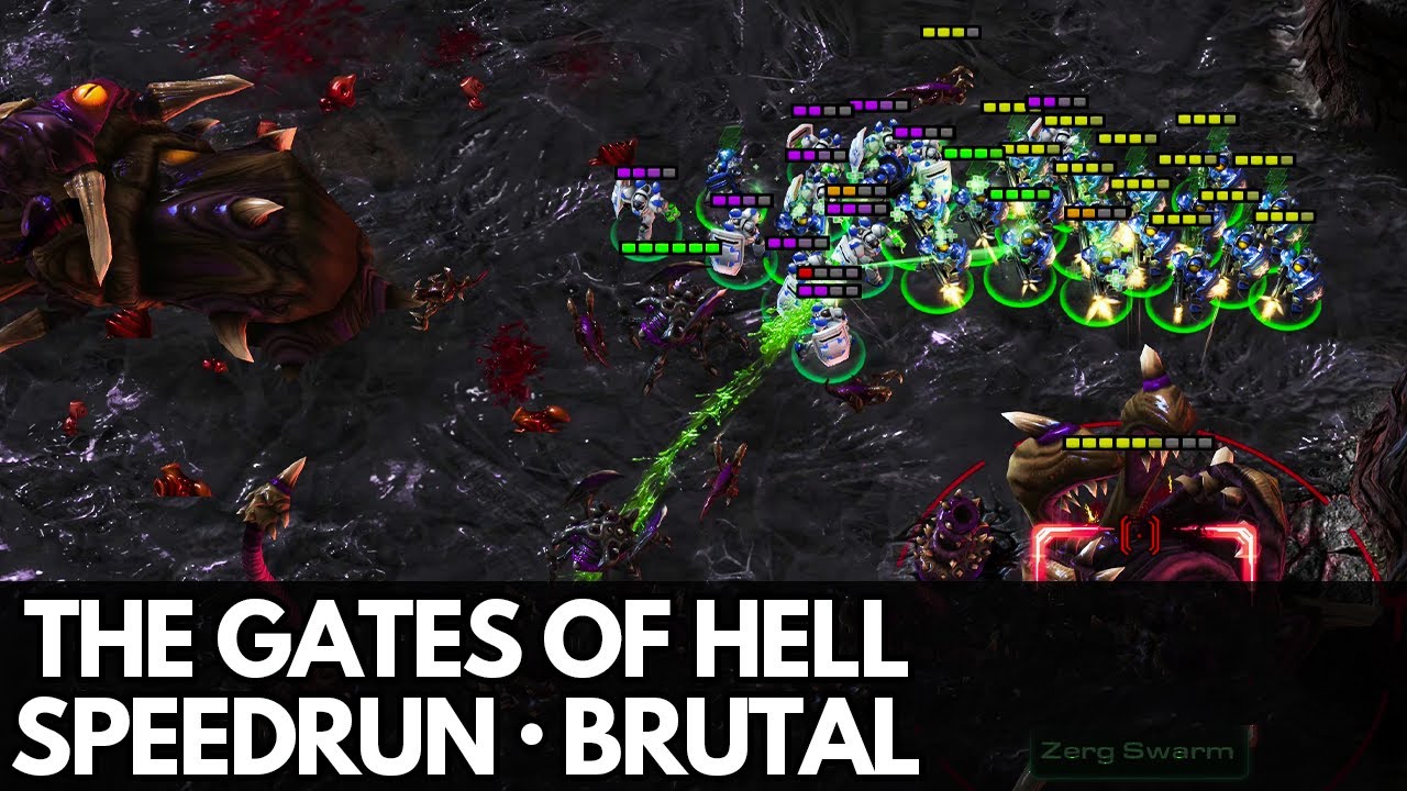 StarCraft 2 WoL - Mission 24 (The Gates of Hell) - Speedrun (Brutal)