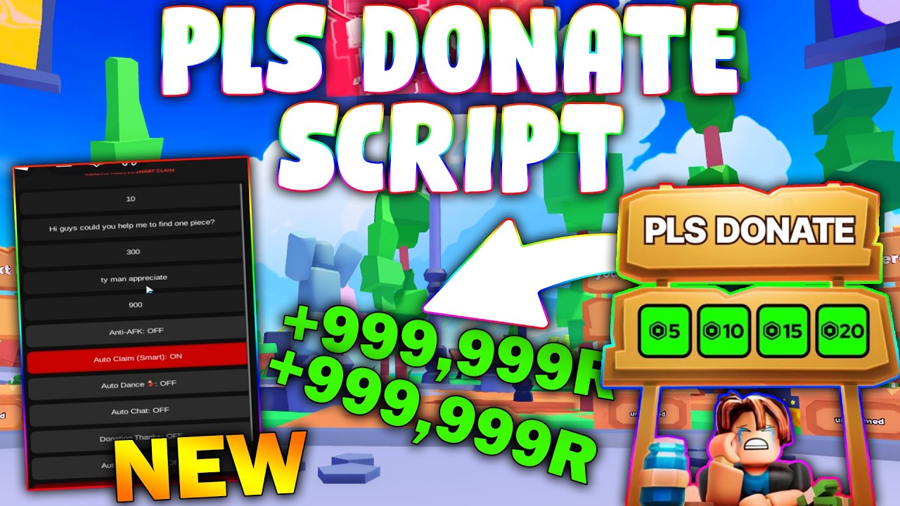 *NEW* PLS DONATE Script (PASTEBIN 2026) (AUTOFARM, FAKE MESSAGE, AUTO CHAT, FIND RICH SERVERS)