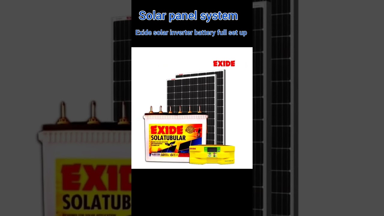 solar panel installation exide solar inverter battery full set up 