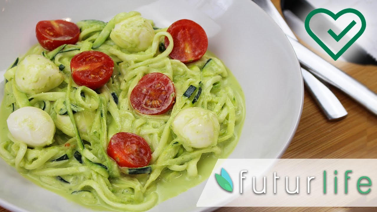 Calabacettis con Pesto, Cherrys y Mozzarella | 🥬 Como hacer Calabacettis | Receta FuturLife System 💚