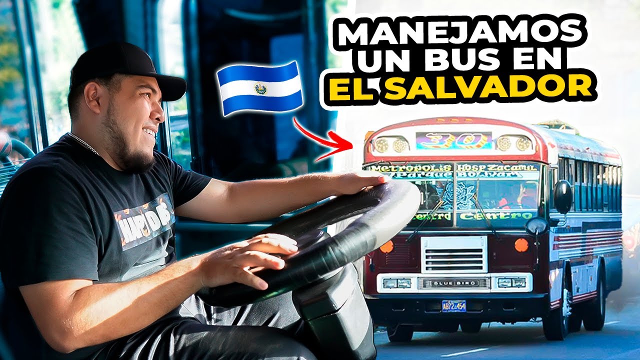 🚍APRENDIENDO a MANEJAR un BUS de EL SALVADOR *regalamos el pasaje*