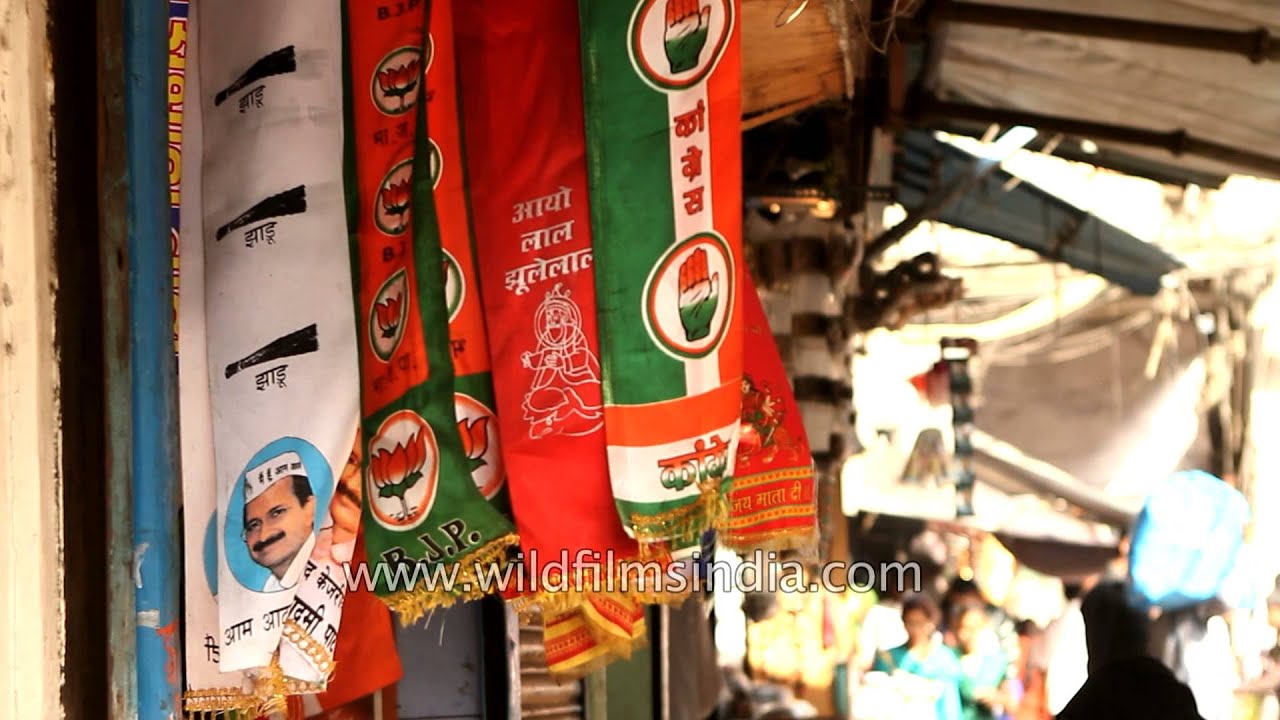 Vote for BJP, AAP or Congress? Election materials on sale in Delhi!