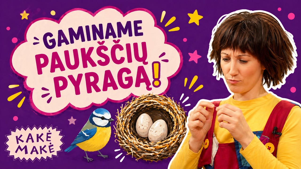 Gaminam paukščiams pyragą. Ką pasakė Kakė Makė?