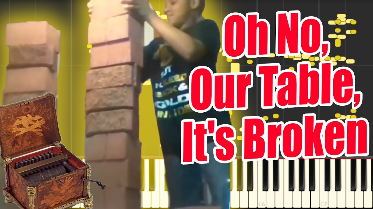 Oh No, Our Table It's Broken but it's Music Box MIDI (Auditory Illusion) | Music Box sound