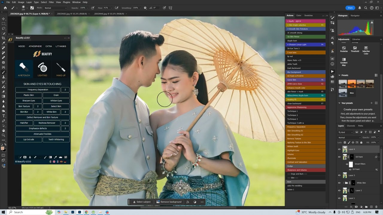 របៀបដែលខ្ញុំកែរូបភាព Pre Wedding Photo Retouch
