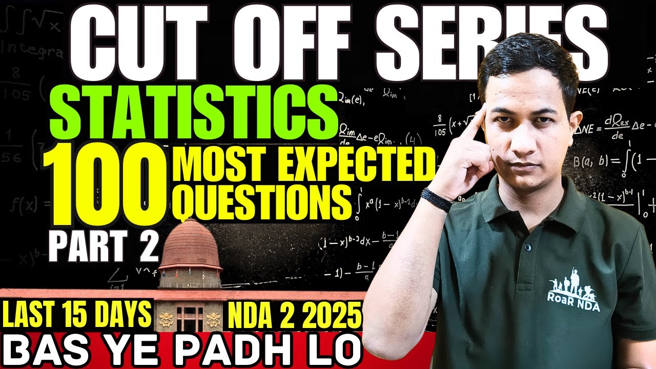 Statistics🔥| 100 Most Expected Questions🤯| Bas ye padh lo✅| Narendra Sir| Part 2