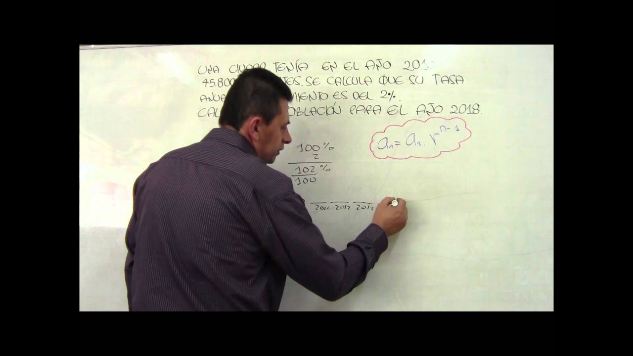 APLICACION DE PROGRESIONES GEOMETRICAS, TASA DE CRECIMIENTO