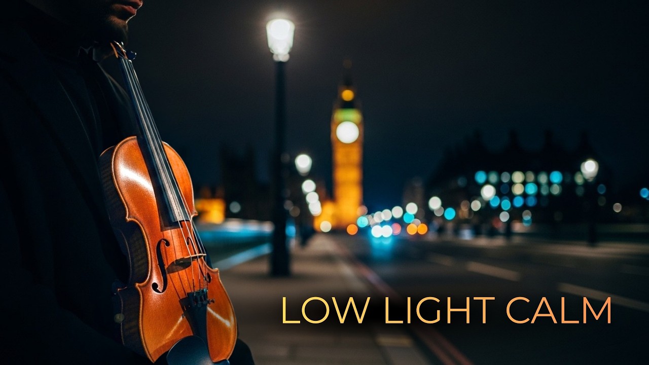 Urban Violin in Low Light — Late Night Calm | London