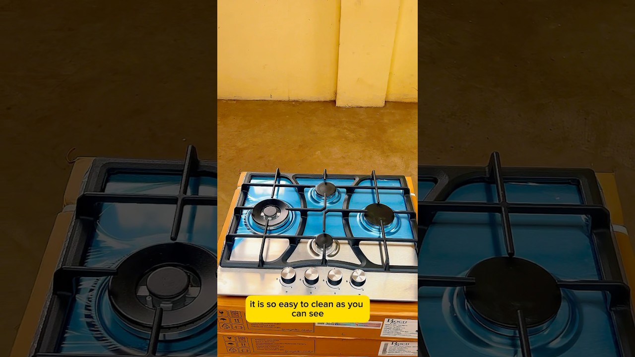 ROCH 4 GAS HOB WITH GAS SENSOR AND JET VALVE TECHNOLOGY IN SILVER AT KES 26,000#denfatechnologies