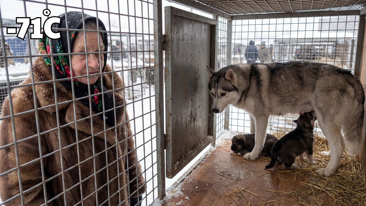 92 Year Old Widow Rescues a Husky Pup | Survival in &ndash;71&deg;C Siberia