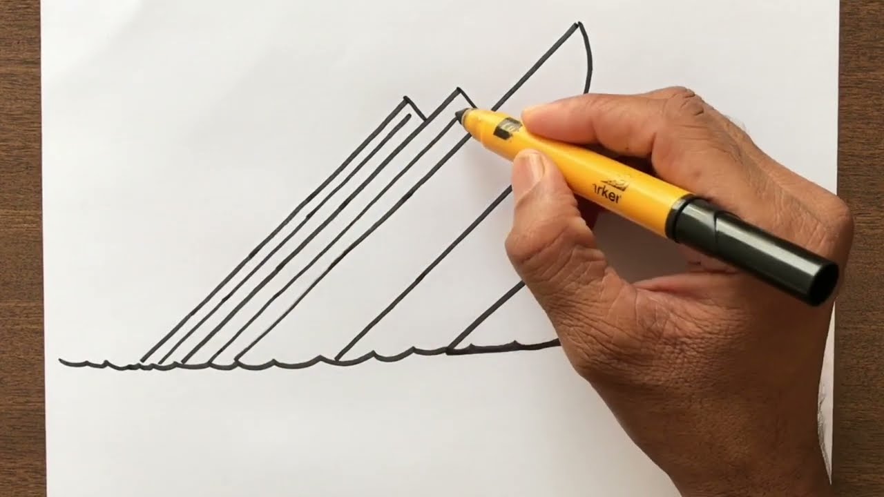 How to Draw Titanic Ship