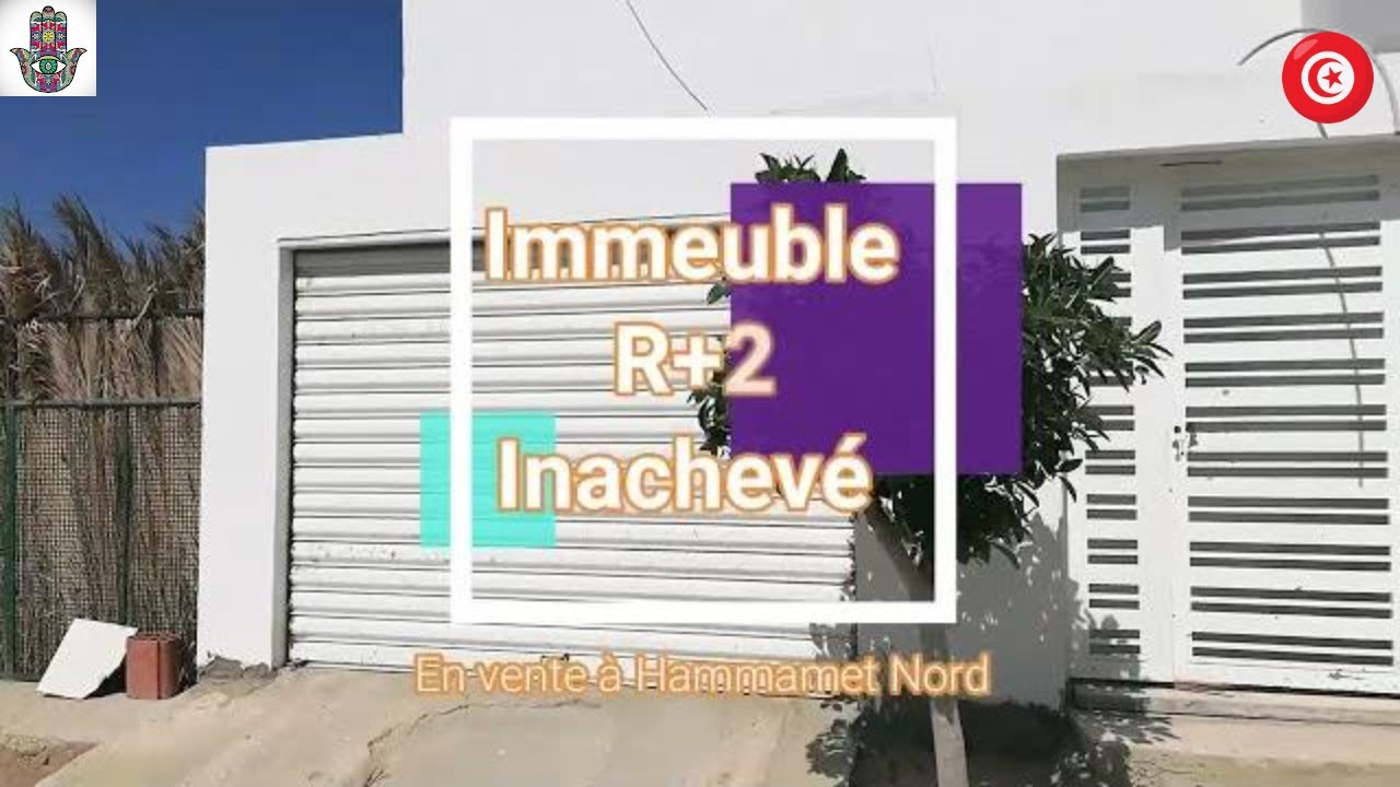 En vente immeuble inachevé à Hammamet nord, quartier en face Carrefour composé de 4 appartements
