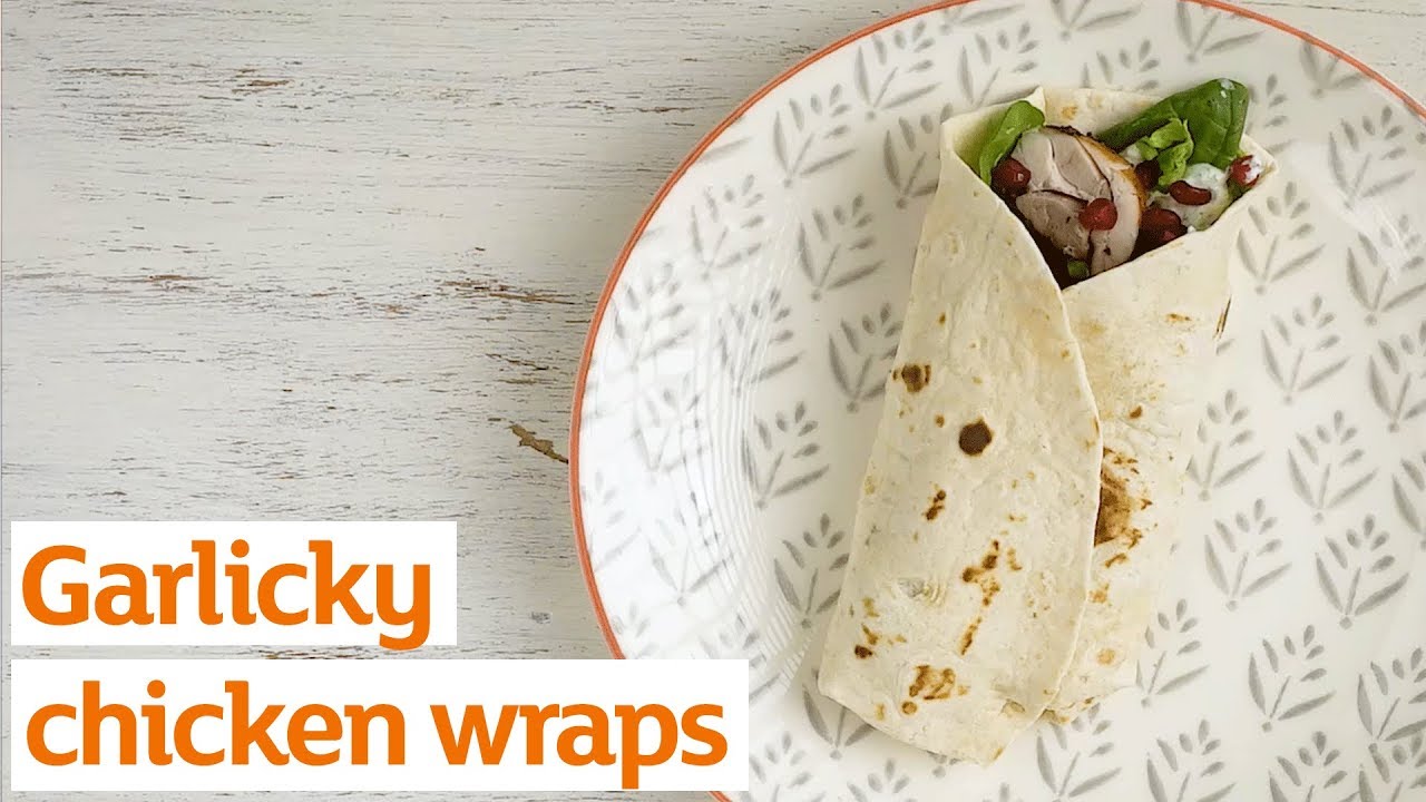 Milly Cundall's garlicky chicken wraps | Recipe | Sainsbury's