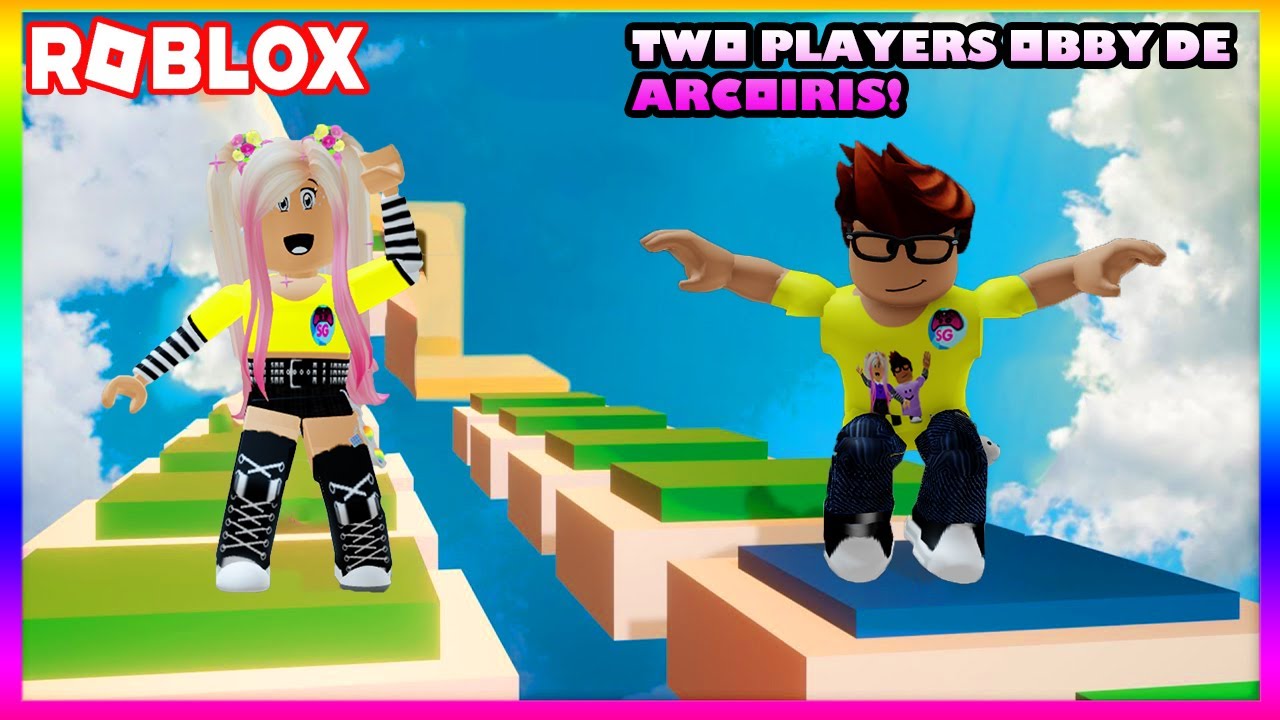 Obby Arcoiris De Dos Jugadores! Nos Ayudamos Uno Al Otro Para Pasarlo! 😊❤🥰