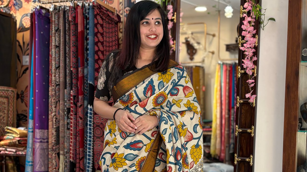 Kalamkari Nellore Silk Nizam Border Sarees 