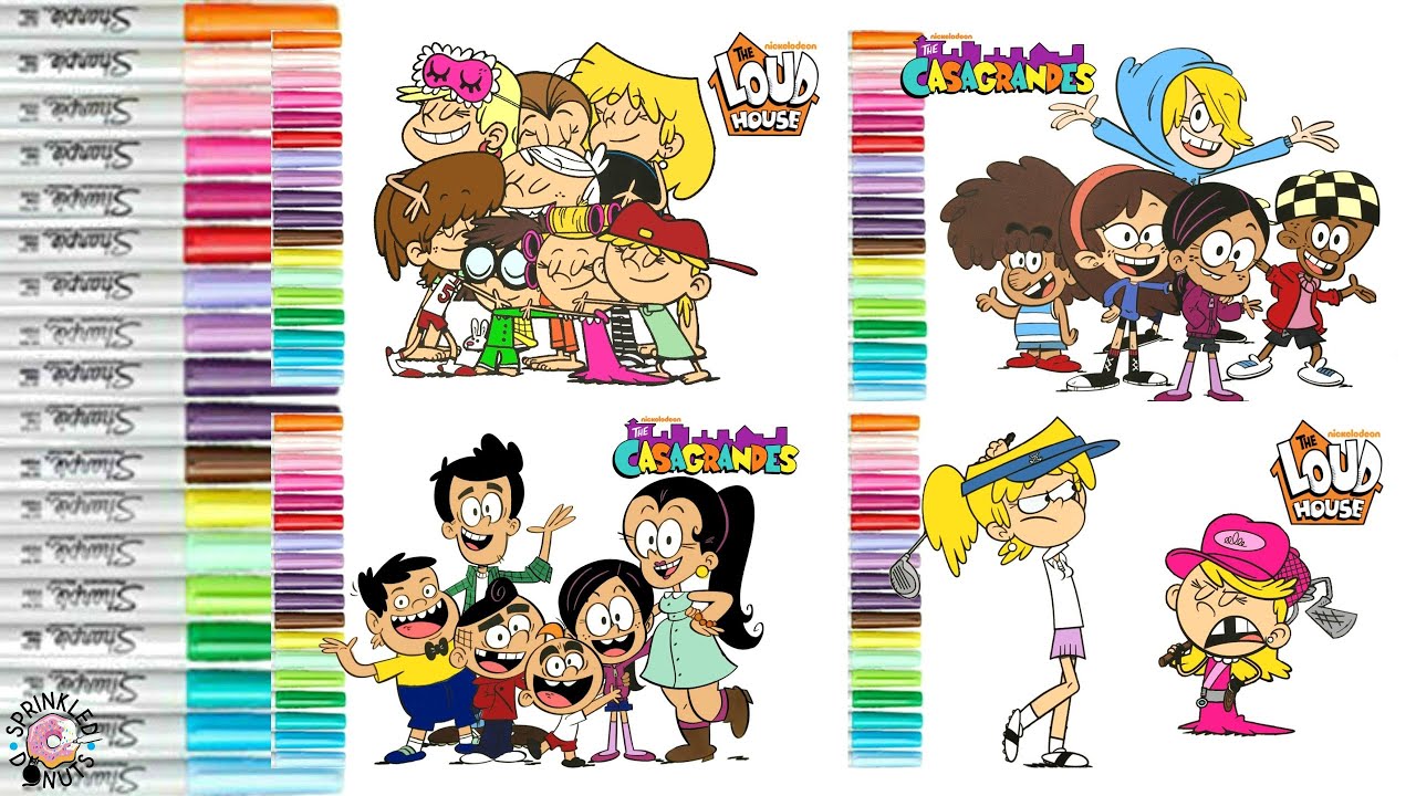 The Loud House and The Casagrandes Coloring Book Compilation Lincoln Ronnie Lori Bobby Leni Carlota