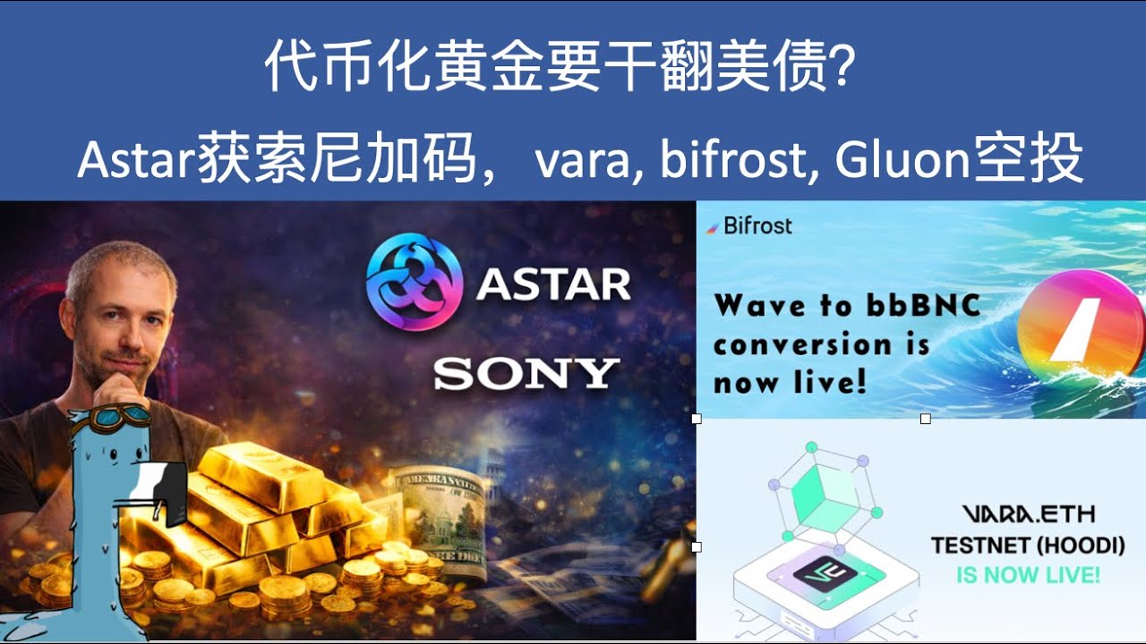 代币化黄金要干翻美债？波卡智能合约上线、Astar获索尼加码、Vara network/Bifrost/Gluon多重空投机会大盘点！