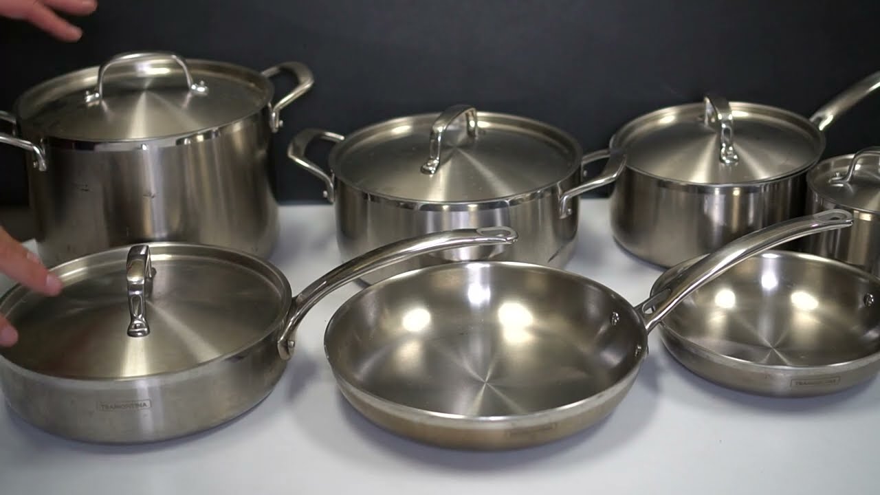 Tramontina Tri-Ply Clad Stainless Steel 12-Piece Cookware Set Review (Link Below 👇)