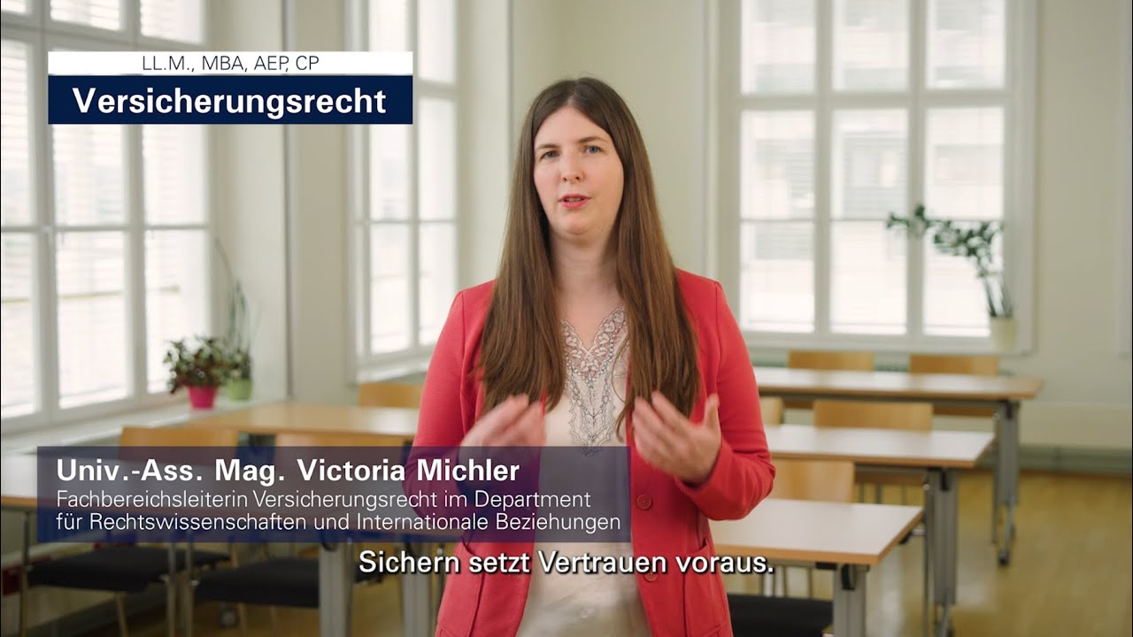 Versicherungsrecht studieren - Einblick ins Studienprogramm der Universität für Weiterbildung Krems