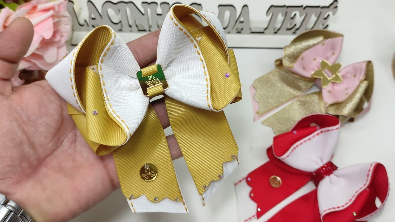La&ccedil;o Diva luxo. La&ccedil;o lindo para Natal e Ano Novo. Dicas para iniciantes 🎀