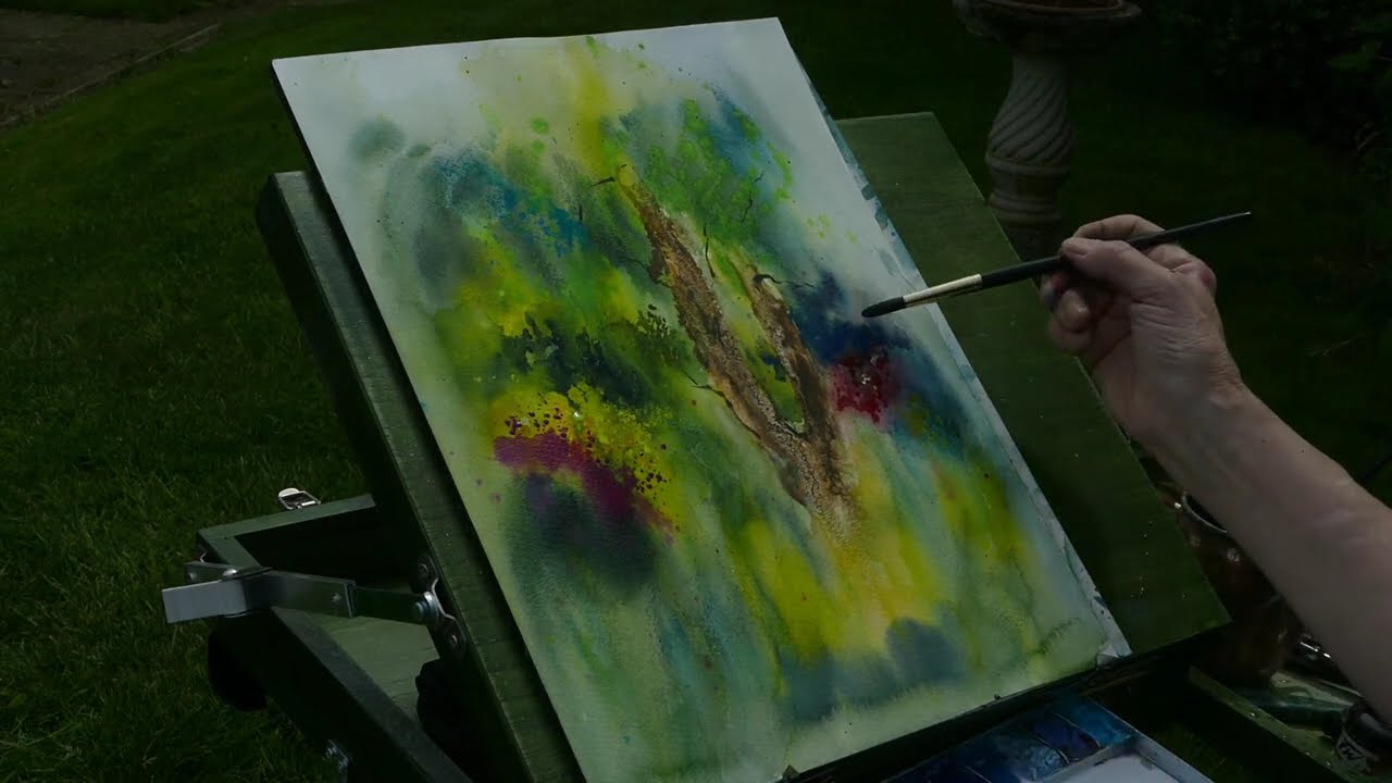 Abstract Garden. Watercolour painting. Creative Clip Collection.