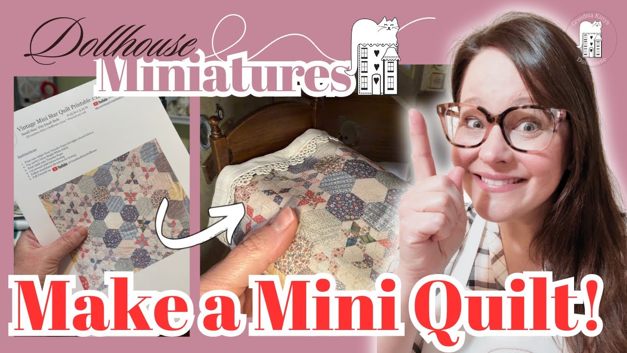 Make a Mini Dollhouse Quilt! Easy Printable Download! 