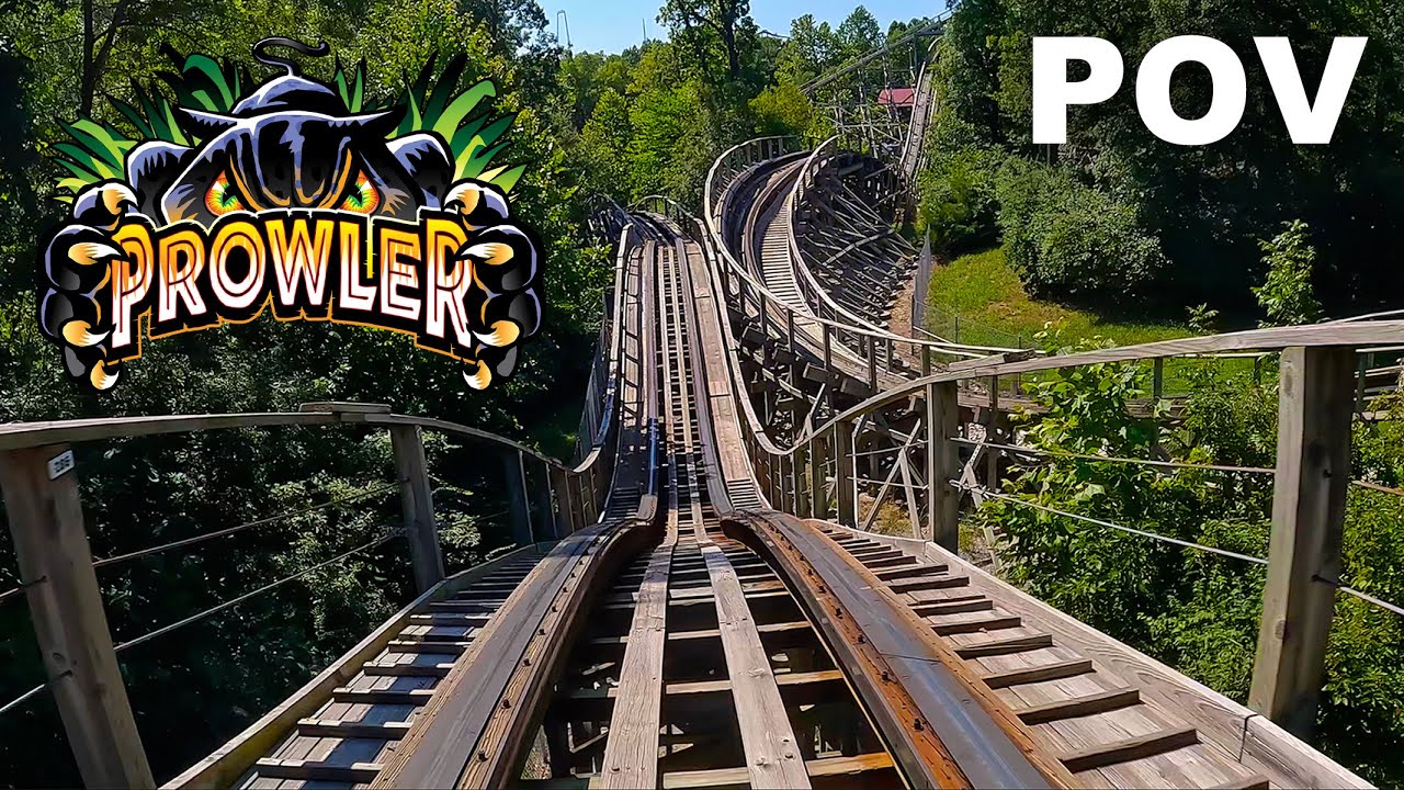 Prowler Front Row POV Worlds of Fun | Fantastic GCI Wooden Coaster Thru the Woods!