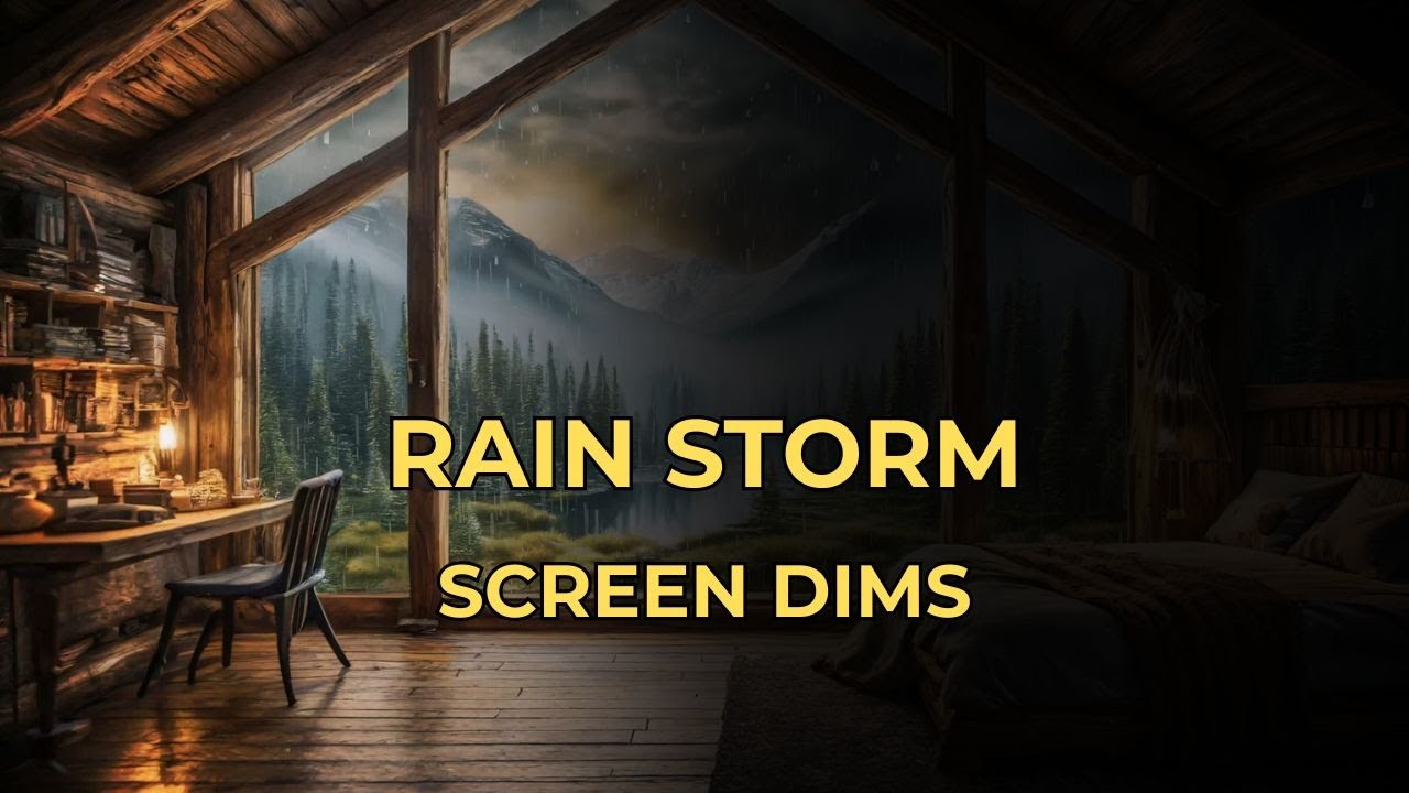 😴 Knockout Sleep: Rainstorm + Black Screen (Battery Saver Mode)