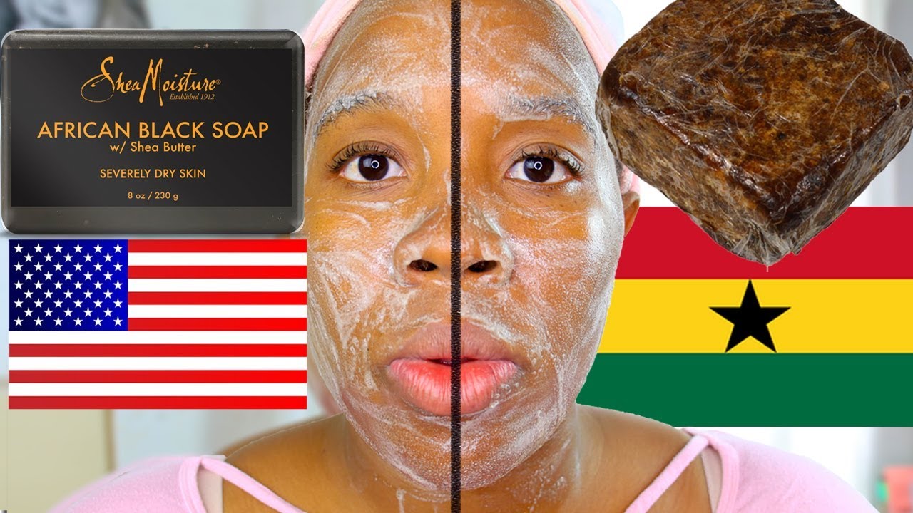 I tried AFRICAN BLACK SOAP! Raw African BLACK Soap vs African BLACK Soap!  FAKE AFRICAN BLACK SOAP?