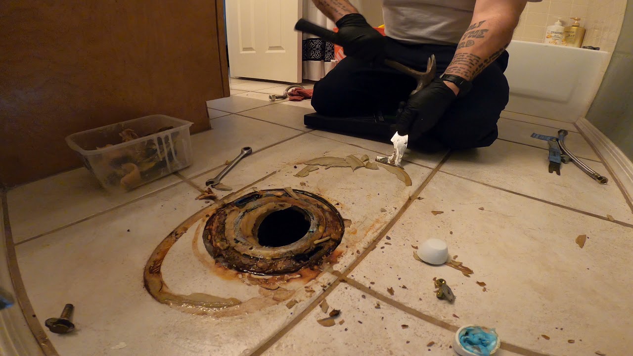 Rotted Toilet Flange and Toilet Replaced - Ahwatukee, AZ (03/20/21)