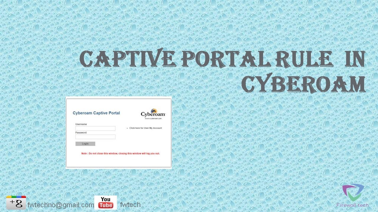 Captive portal rule  in cyberoam