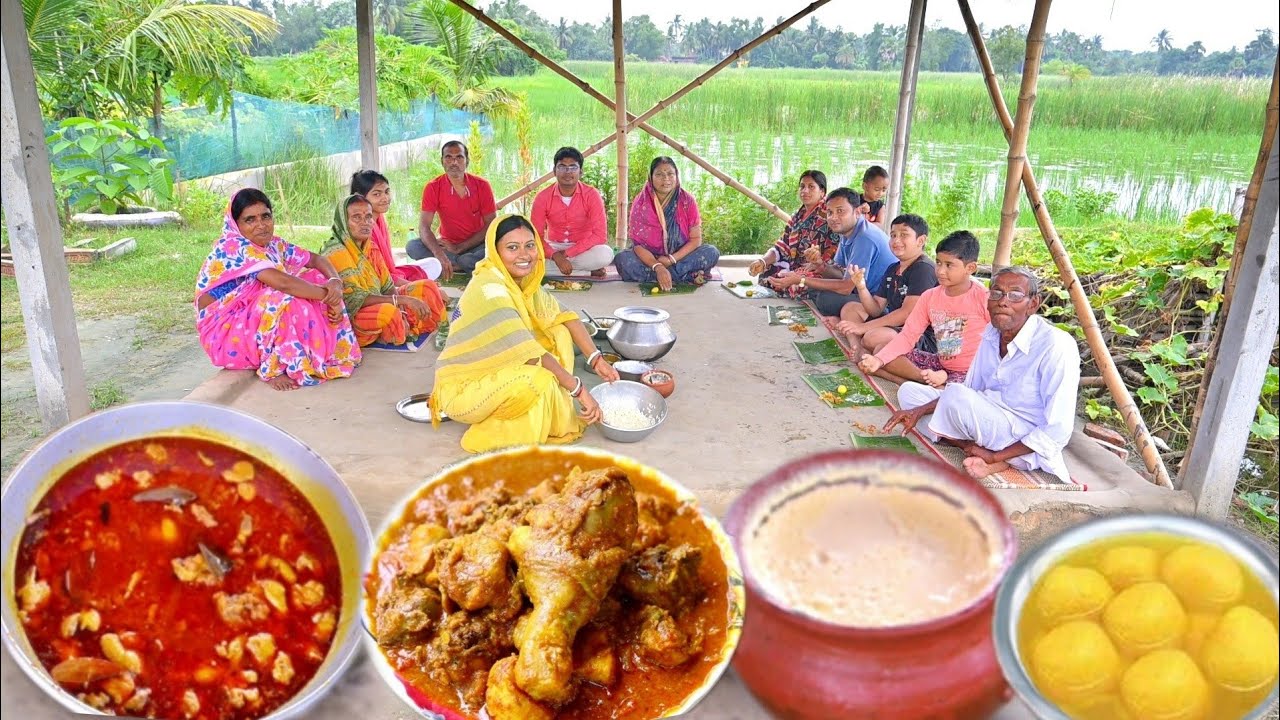 খাসি মাংসের পাতলা ঝোল,চিকেন কষা, দই,মিষ্টি আজ দুপুরে জমজমাটি খাওয়া দাওয়া হলো ||mutton curry recipe