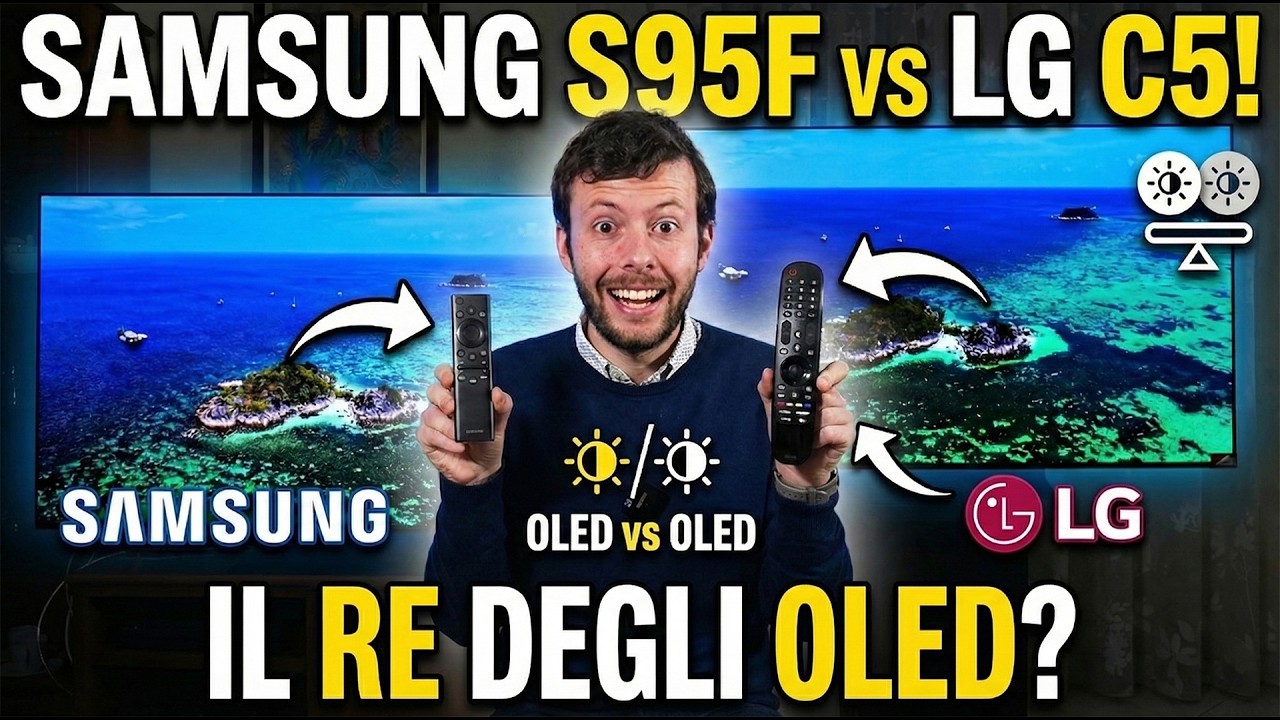 SAMSUNG S95F vs LG C5 OLED - La Sfida Definitiva! Qual è il Re degli OLED?